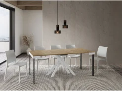 Online Mesa consola extensível 90x40/300 cm Krack Evolution carvalho natural quadro branco Consola