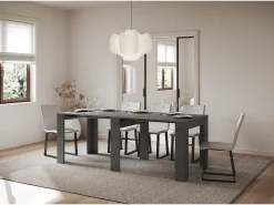 Mesa consola extensível 90x25/211 cm Kiba Antracite Espatulado extensões internas*ITAMOBY Outlet