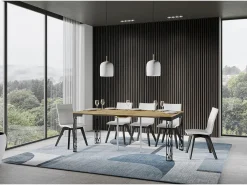 Mesa consola extensível 90x40/196 cm Ghibli Evolution Small Carvalho Natural quadro Antracite*ITAMOBY Outlet