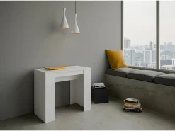 Mesa consola extensível 90x48/204 cm Basic Small Cinza Branca^ITAMOBY Online