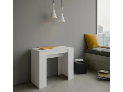 Mesa consola extensível 90x48/204 cm Basic Small Cinza Branca^ITAMOBY Online
