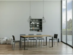 Best Mesa consola extensível 90x40/300 cm Tecno Evolution Carvalho Natural quadro Antracite Consola