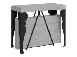 Mesa consola extensível 90x40/196 cm Riza Small cimento quadro antracite*Ityhome Clearance