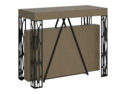 Mesa consola extensível 90x40/196 cm Kerpa Small tortora quadro antracite^Ityhome Discount