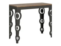 Mesa consola extensível 90x40/300 cm Karamay Evolution Carvalho Natural quadro Antracite^ITAMOBY Hot