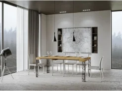 Mesa consola extensível 90x40/196 cm Ghibli Small Carvalho Natural quadro Antracite*ITAMOBY Hot
