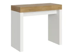 Best Mesa consola extensível 90x40/300 cm Roxell Mix plano Carvalho Natural - estrutura Cinza Branca Consola