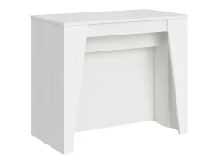 Ityhome Consola*Mesa consola extensível 90x48/296 cm Bakari cinza branca Branco
