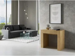 ITAMOBY Consola*Mesa consola extensível 90x49/307 cm Extra Carvalho Natural extensões internas Castanho