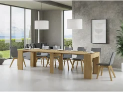 ITAMOBY Consola*Mesa consola extensível 90x49/307 cm Extra Carvalho Natural extensões internas Castanho