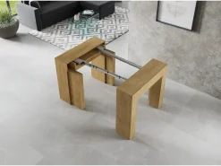 ITAMOBY Consola*Mesa consola extensível 90x49/307 cm Extra Carvalho Natural extensões internas Castanho