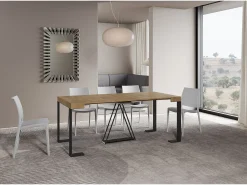 Best Mesa consola extensível 90x40/300cm Zamat carvalho natural quadro antracite Consola