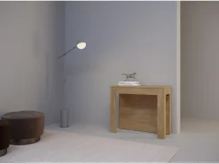 Mesa consola extensível 90x42/290cm Cayman carvalho natural^Ityhome Sale