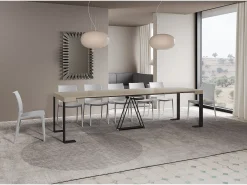 Online Mesa consola extensível 90x40/300cm Zamat caxemira quadro antracite Consola