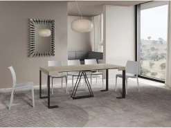 Online Mesa consola extensível 90x40/300cm Zamat caxemira quadro antracite Consola