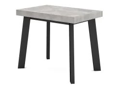 Clearance Mesa Consola Extensível, 262x90x73cm, Para 12 pessoas, Pés de madeira, Cimento Consola