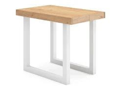 Skraut Home Consola*Mesa Consola Extensível, 262x90x73cm, Para 12 pessoas, Pés de madeira, Carvahlo Natural claro