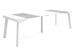 Best Mesa Consola Extensível, 262x90x73cm, Para 12 pessoas, Pés de madeira, e cinzento Consola
