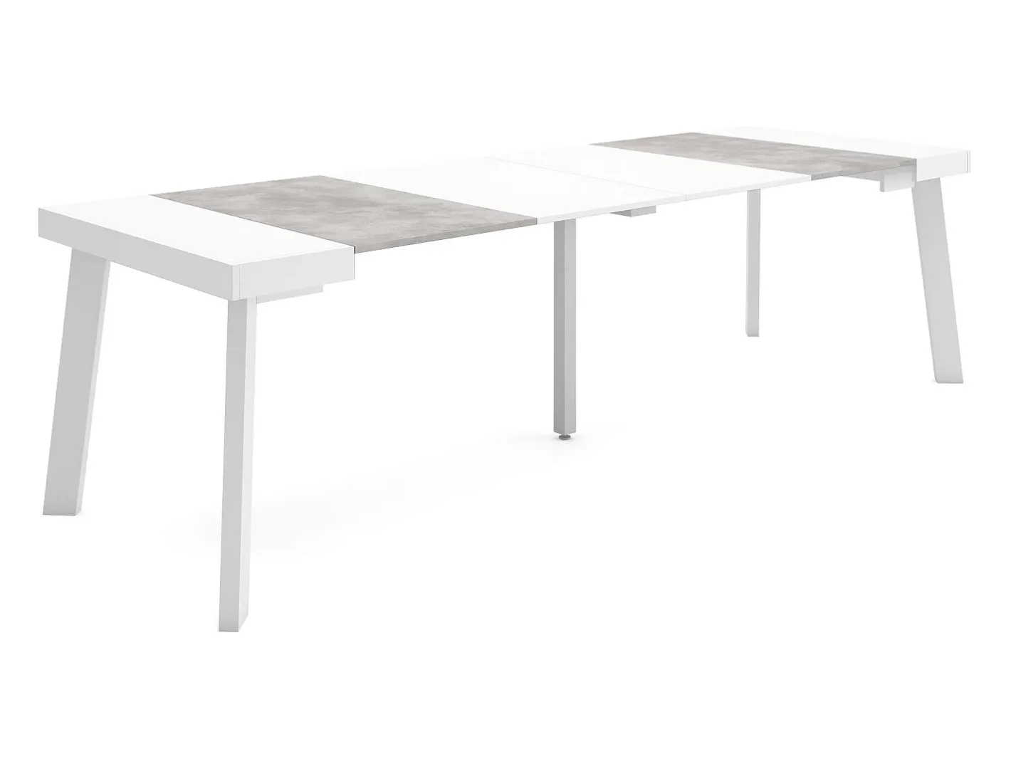 Best Mesa Consola Extensível, 262x90x73cm, Para 12 pessoas, Pés de madeira, e cinzento Consola
