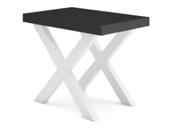 Skraut Home Consola*Mesa Consola Extensível, 302x90x73cm, Para 14 pessoas, Pés de madeira, Preto