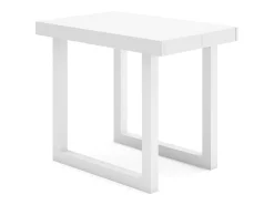 Skraut Home Consola*Mesa Consola Extensível, 302x90x73cm, Para 14 pessoas, Pés de madeira, Branco