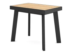 Best Mesa Consola Extensível, 262x90x73cm, Para 12 pessoas, Pés de madeira, Carvahlo e preto Consola
