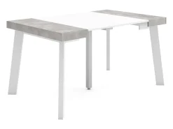 Best Mesa Consola Extensível, 140x90x73cm, Para 6 pessoas, Pés de madeira, e cinzento Consola