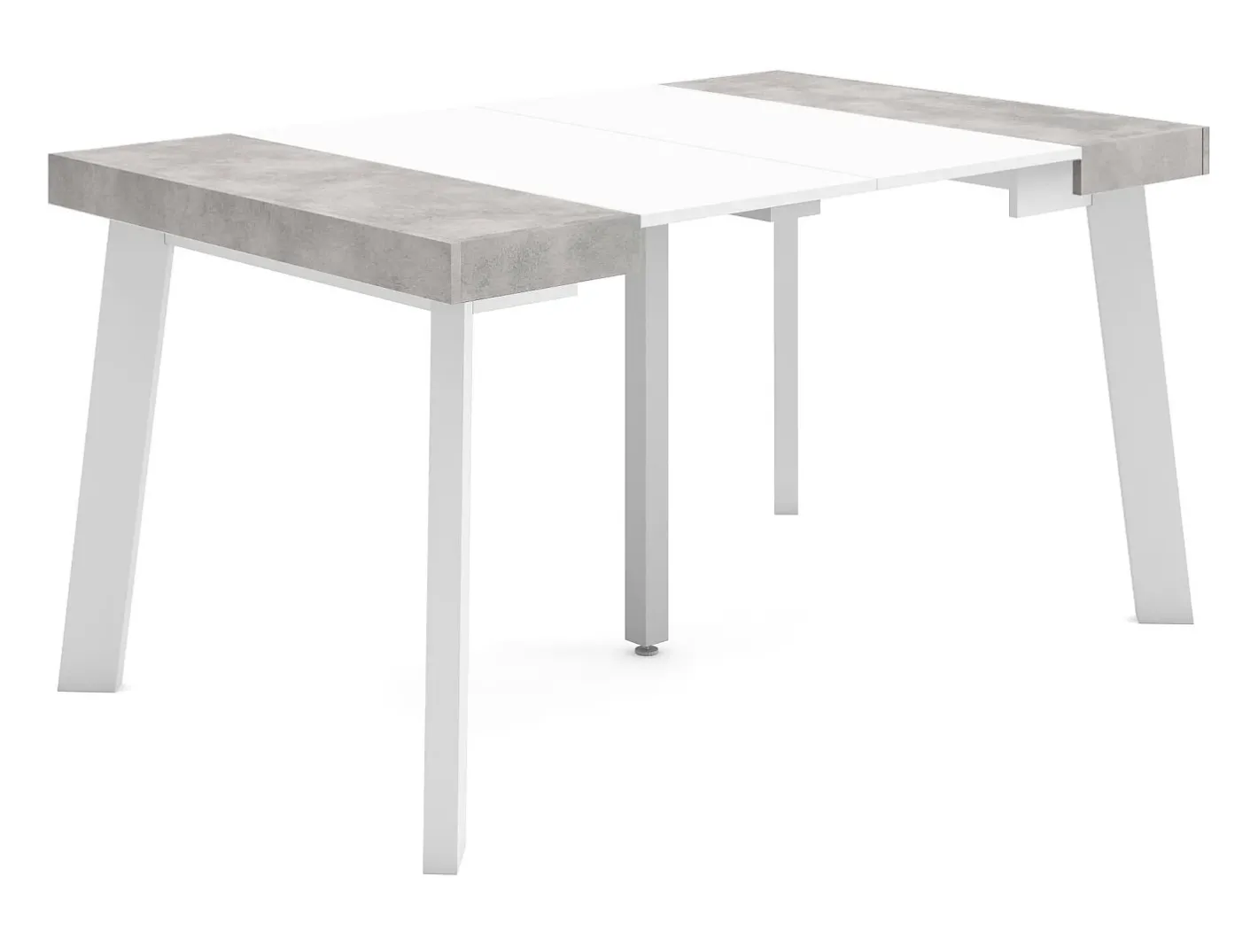 Best Mesa Consola Extensível, 140x90x73cm, Para 6 pessoas, Pés de madeira, e cinzento Consola