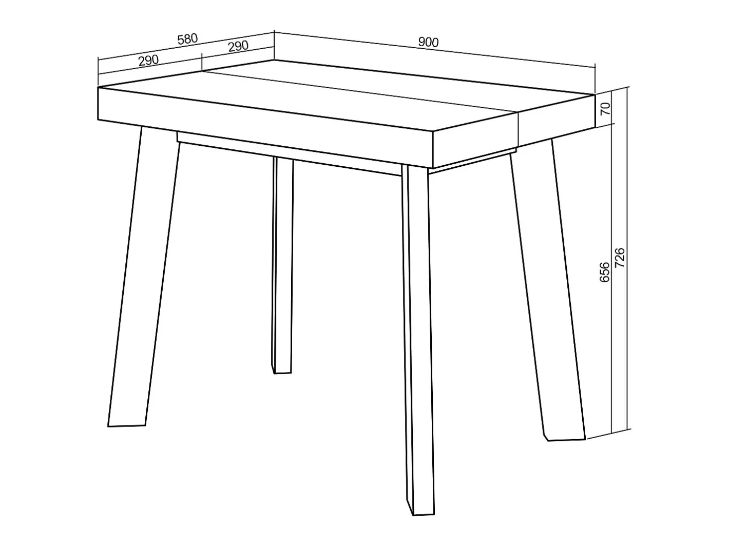 Best Mesa Consola Extensível, 140x90x73cm, Para 6 pessoas, Pés de madeira, e cinzento Consola