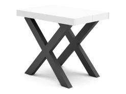 Skraut Home Consola*Mesa Consola Extensível, 302x90x73cm, Para 14 pessoas, Pés de madeira, Branco