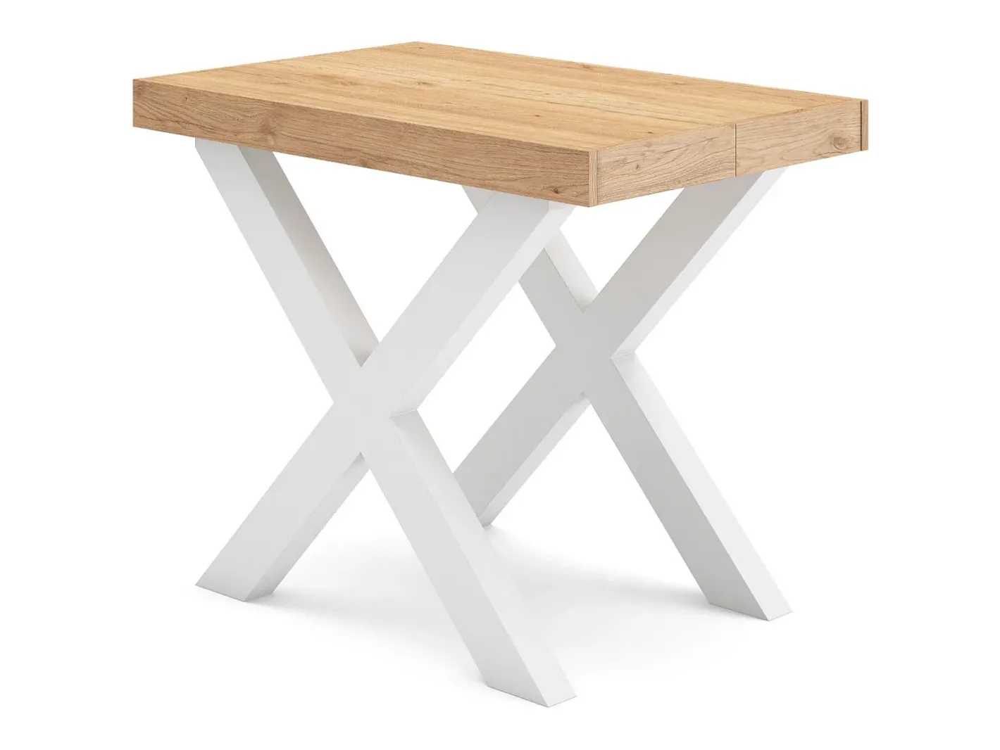 New Mesa Consola Extensível, 262x90x73cm, Para 12 pessoas, Pés de madeira, Carvahlo Consola