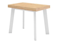 New Mesa Consola Extensível, 302x90x73cm, Para 14 pessoas, Pés de madeira, Carvahlo Consola