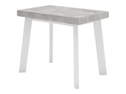 Skraut Home Consola*Mesa Consola Extensível, 262x90x73cm, Para 12 pessoas, Pés de madeira, e cinzento Branco