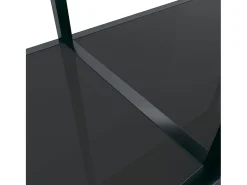 vidaxl Consola*Mesa consola 220x35x75,5 cm vidro temperado Preto