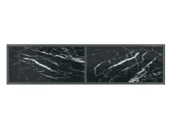 vidaxl Consola*Mesa consola 140x35x75,5 cm vidro temperado Preto