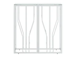 Mesa consola 70x30x70 cm aço inoxidável e vidro PT948261* Clearance