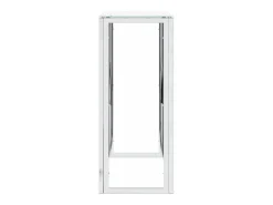 Mesa consola 70x30x70 cm aço inoxidável e vidro PT948261* Clearance