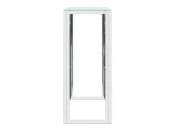 Mesa consola 110x30x70 cm aço inoxidável e vidro PT183754^ Hot