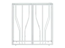 Mesa consola 70x30x70 cm aço inoxidável e vidro PT749282^ Best