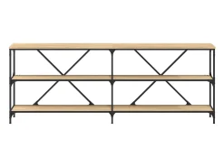 vidaxl Consola*Mesa consola 200x30x75 cm deriv. madeira/ferro carvalho sonoma Castanho
