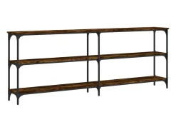 vidaxl Consola*Mesa consola 200x29x75 cm derivados de madeira carvalho fumado Natural escuro