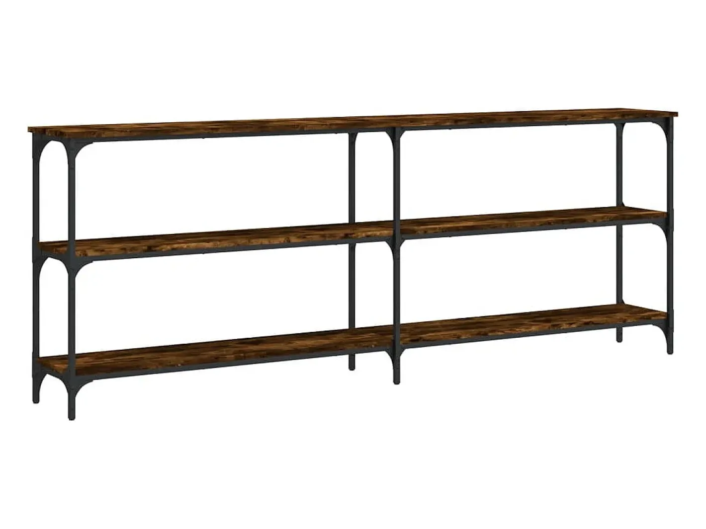 vidaxl Consola*Mesa consola 200x29x75 cm derivados de madeira carvalho fumado Natural escuro