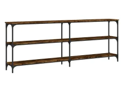 vidaxl Consola*Mesa consola 200x29x75 cm derivados de madeira carvalho fumado Natural escuro