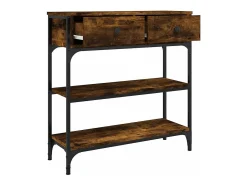 vidaxl Consola*Mesa consola 72,5x25x75 cm derivados de madeira carvalho fumado Natural claro