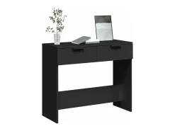 vidaxl Consola*Mesa consola 90x36x75 cm derivados de madeira Preto