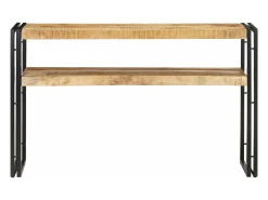 vidaxl Consola*Mesa consola 120x30x75 cm madeira de mangueira áspera Natural claro