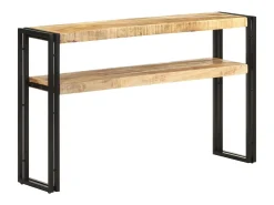 vidaxl Consola*Mesa consola 120x30x75 cm madeira de mangueira áspera Natural claro