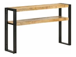 vidaxl Consola*Mesa consola 120x30x75 cm madeira de mangueira áspera Natural claro
