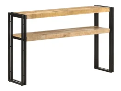 vidaxl Consola*Mesa consola 120x30x75 cm madeira de mangueira áspera Natural claro