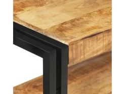 vidaxl Consola*Mesa consola 120x30x75 cm madeira de mangueira áspera Natural claro